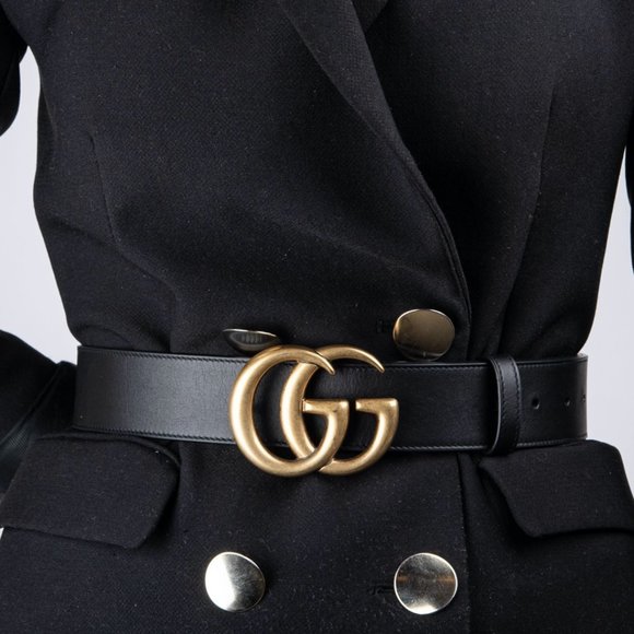 Gucci Wide Leather Belt - Picture 1 of 9